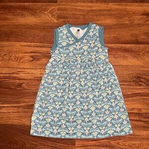 Tea Collection Blue Butterfly Print Sleeveless Dress Toddler Girls Size 5